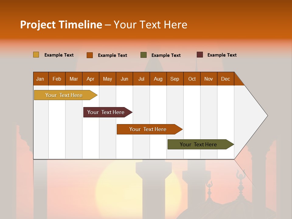Islam Sunset Mosque PowerPoint Template