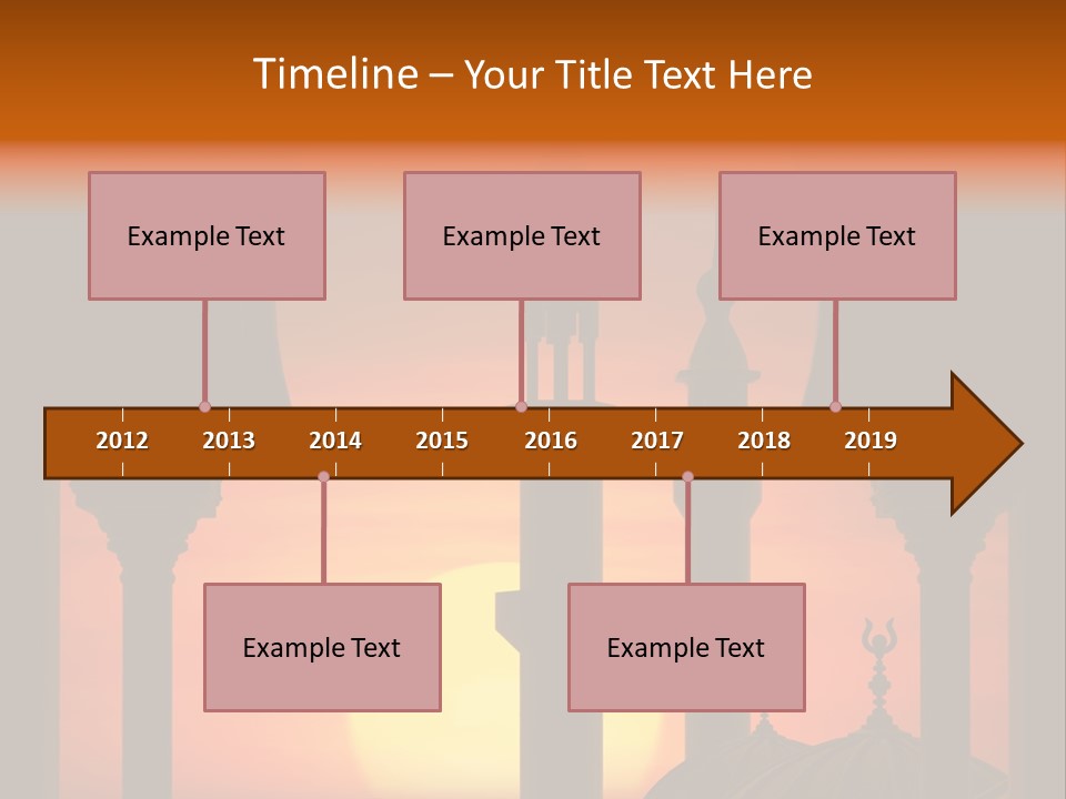 Islam Sunset Mosque PowerPoint Template
