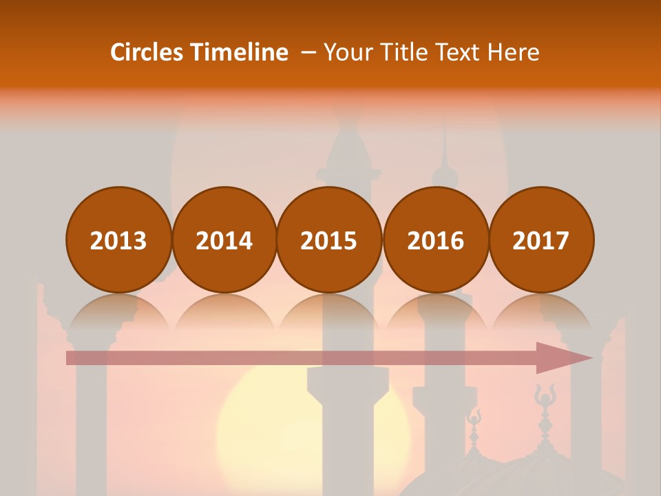 Islam Sunset Mosque PowerPoint Template