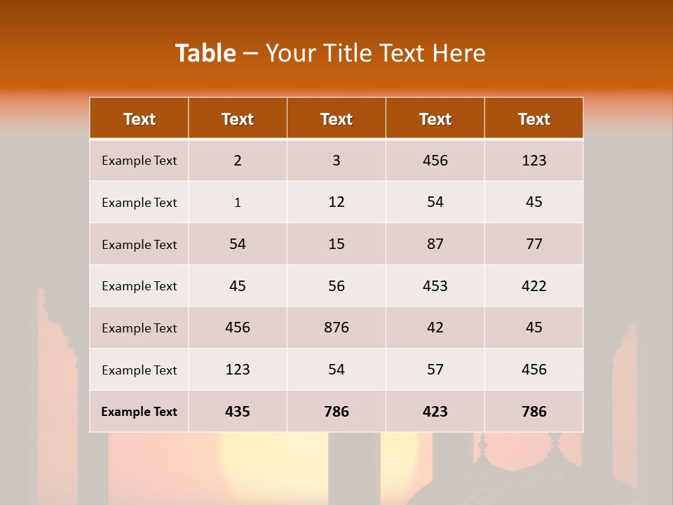 Islam Sunset Mosque PowerPoint Template