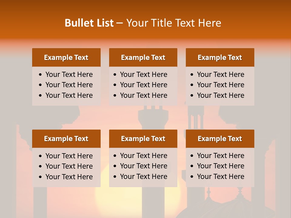 Islam Sunset Mosque PowerPoint Template