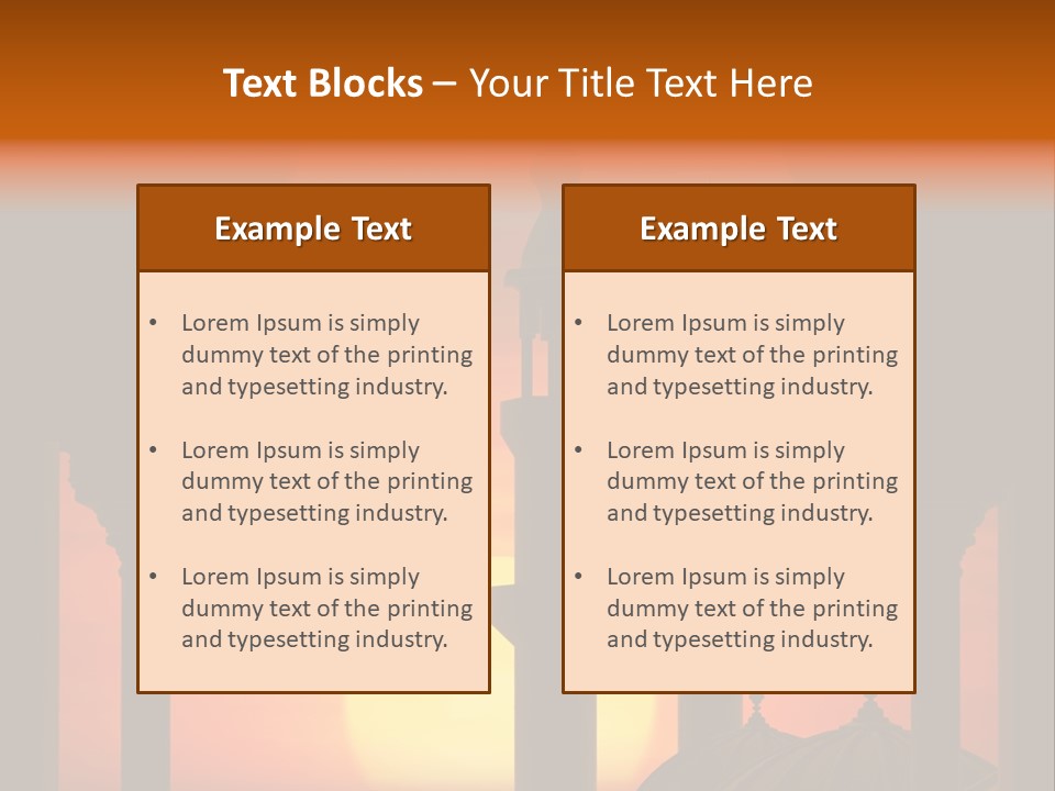 Islam Sunset Mosque PowerPoint Template