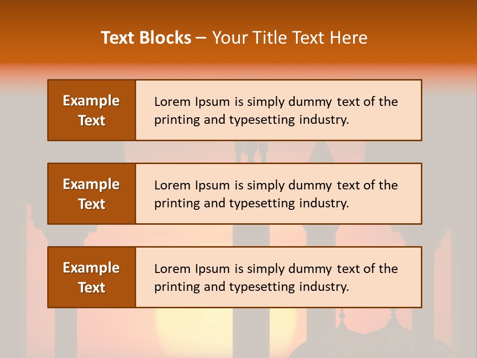 Islam Sunset Mosque PowerPoint Template