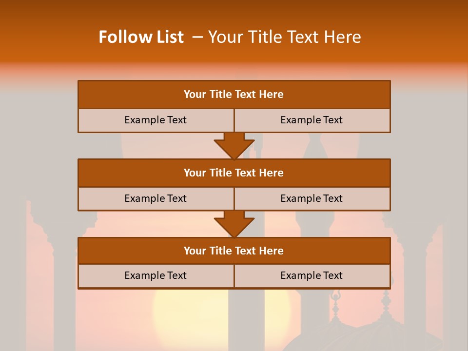 Islam Sunset Mosque PowerPoint Template