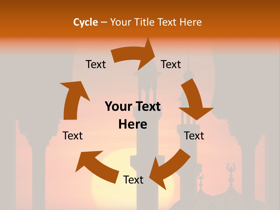 Islam Sunset Mosque PowerPoint Template