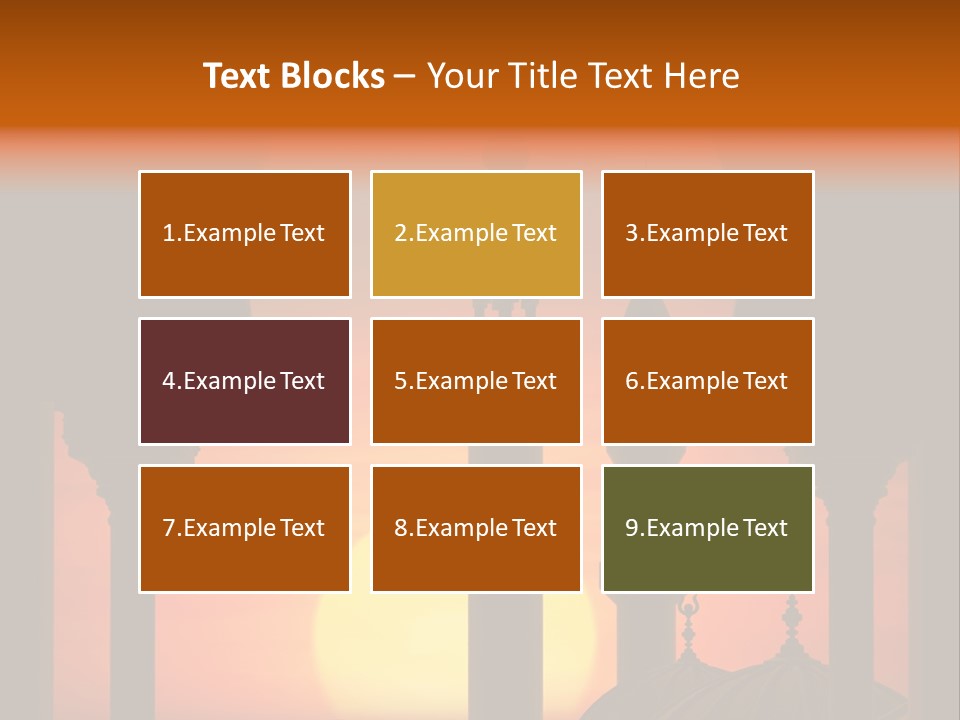 Islam Sunset Mosque PowerPoint Template