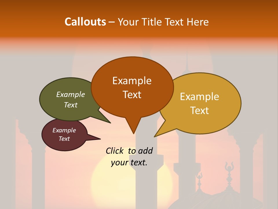 Islam Sunset Mosque PowerPoint Template
