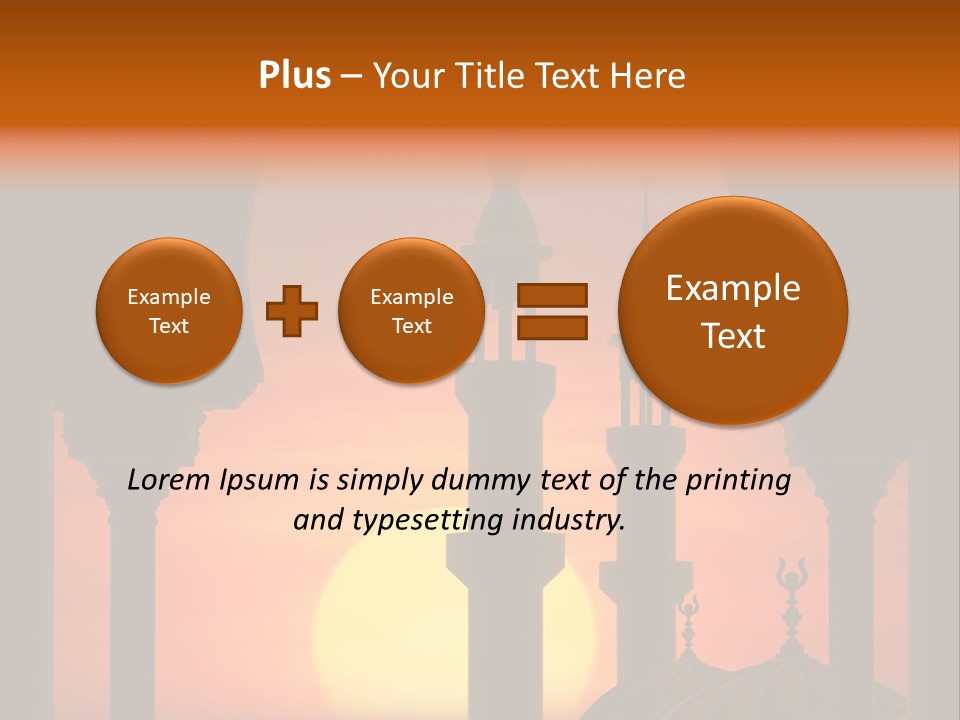 Islam Sunset Mosque PowerPoint Template