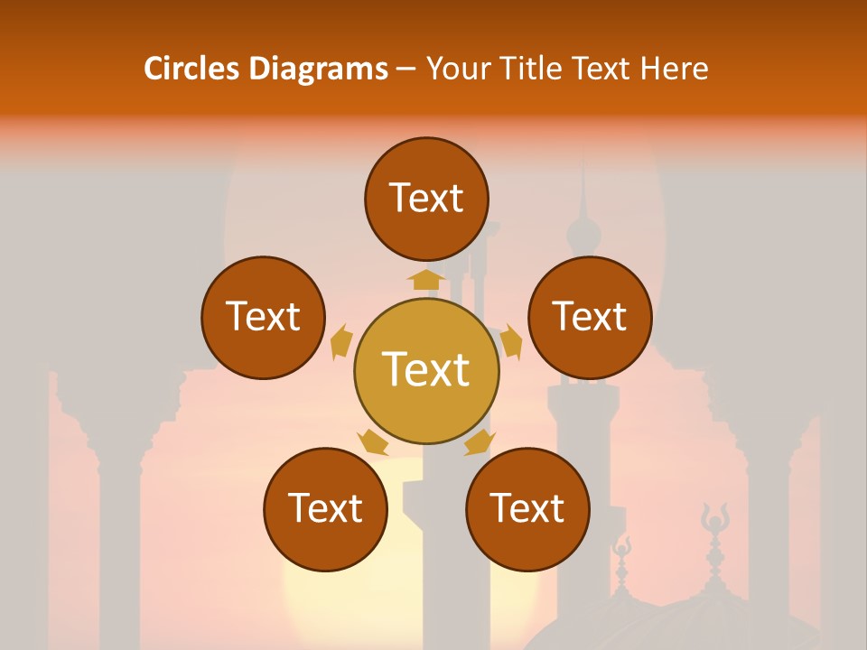 Islam Sunset Mosque PowerPoint Template