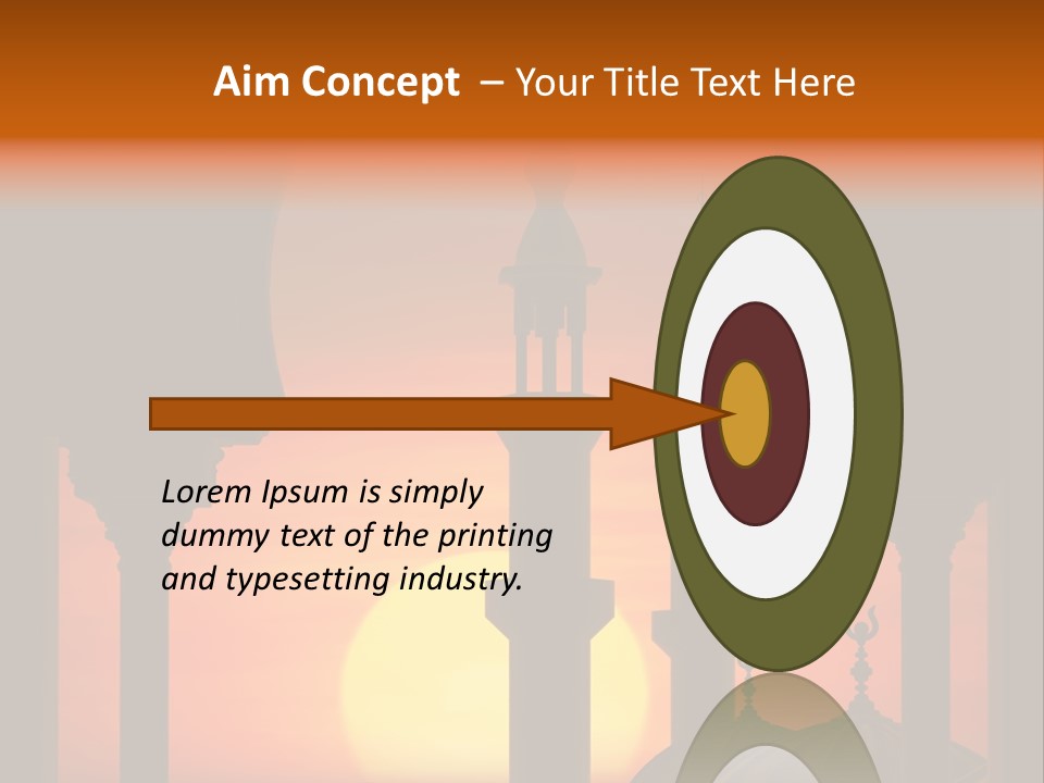 Islam Sunset Mosque PowerPoint Template