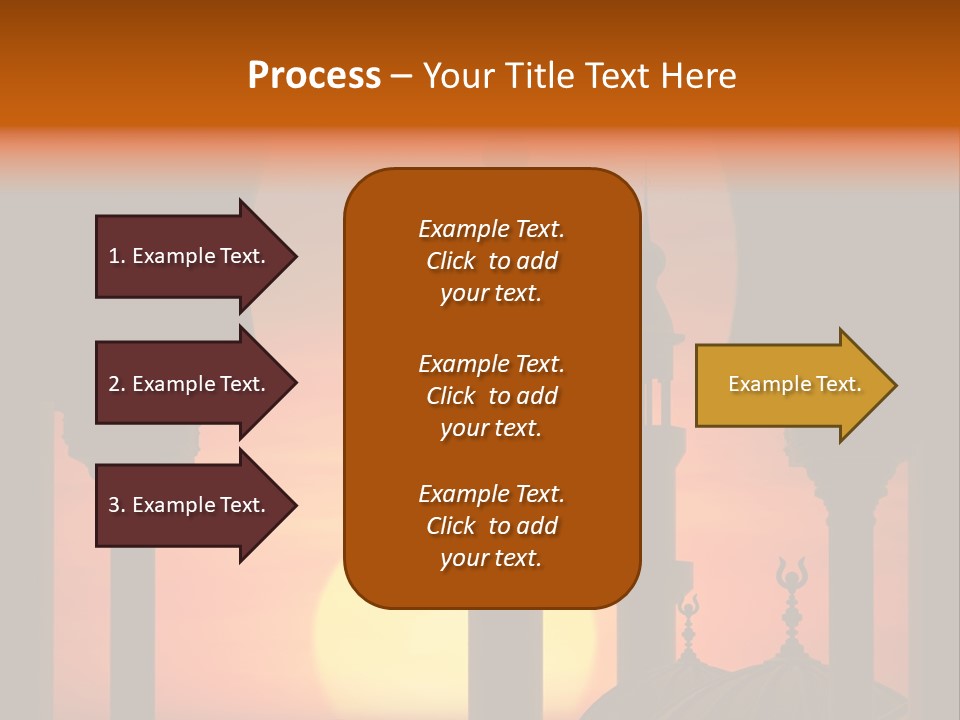 Islam Sunset Mosque PowerPoint Template