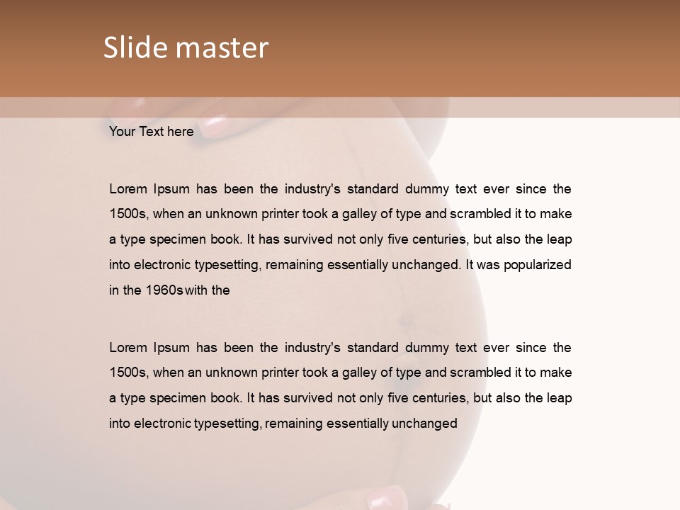 Parent Belly Motherhood PowerPoint Template