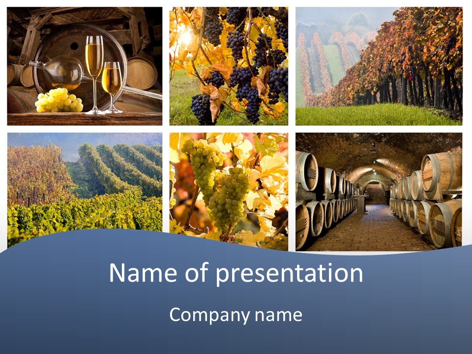 Barrel Hill Wine PowerPoint Template