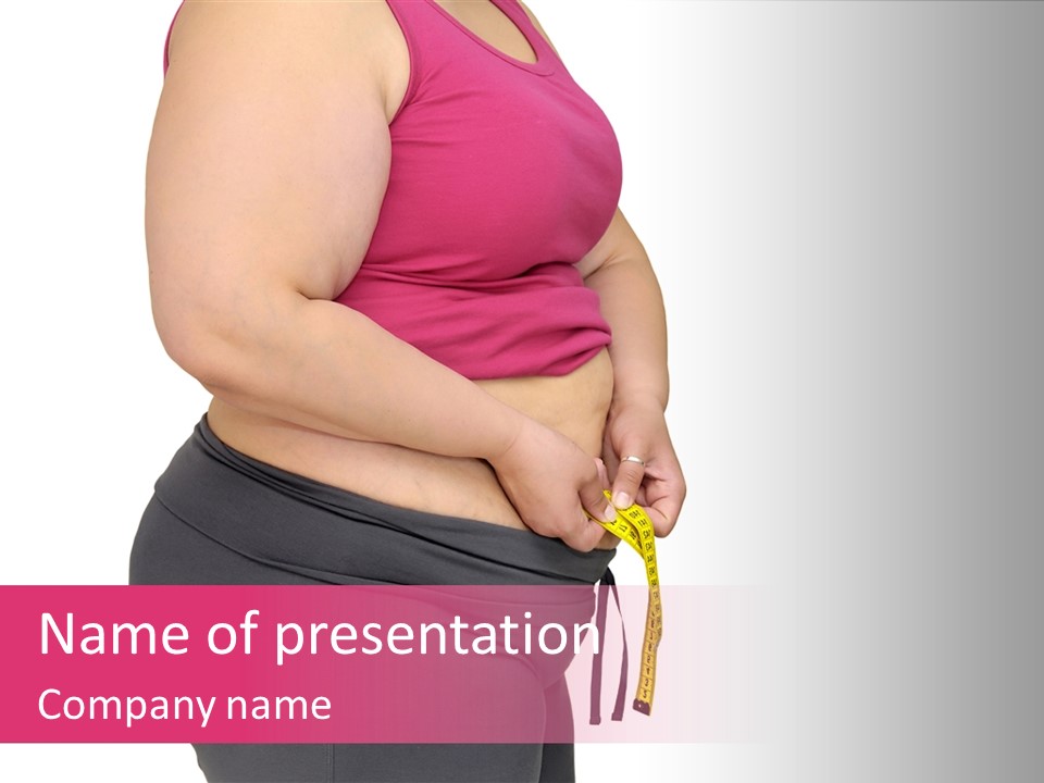 Oversize Dieting Large PowerPoint Template