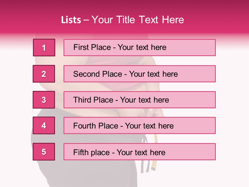 Oversize Dieting Large PowerPoint Template