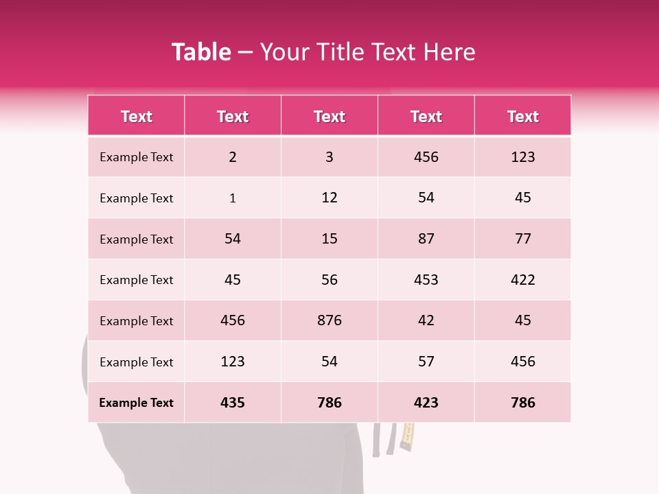 Oversize Dieting Large PowerPoint Template