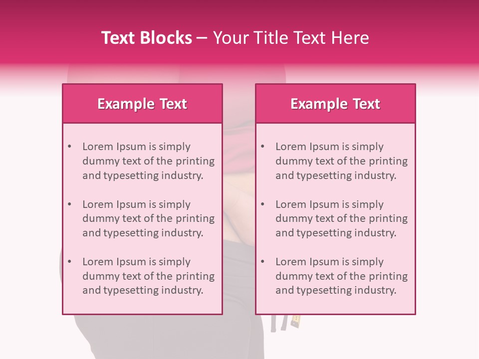 Oversize Dieting Large PowerPoint Template
