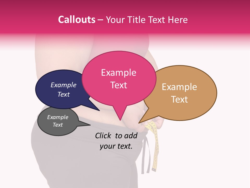 Oversize Dieting Large PowerPoint Template