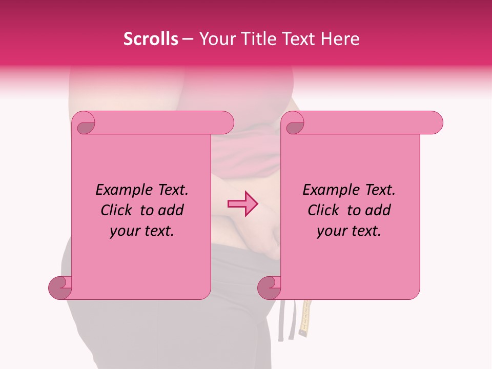 Oversize Dieting Large PowerPoint Template