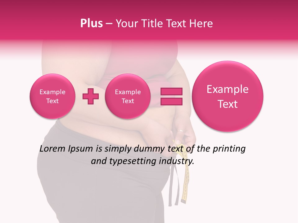 Oversize Dieting Large PowerPoint Template