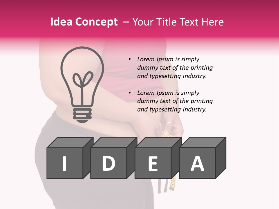 Oversize Dieting Large PowerPoint Template