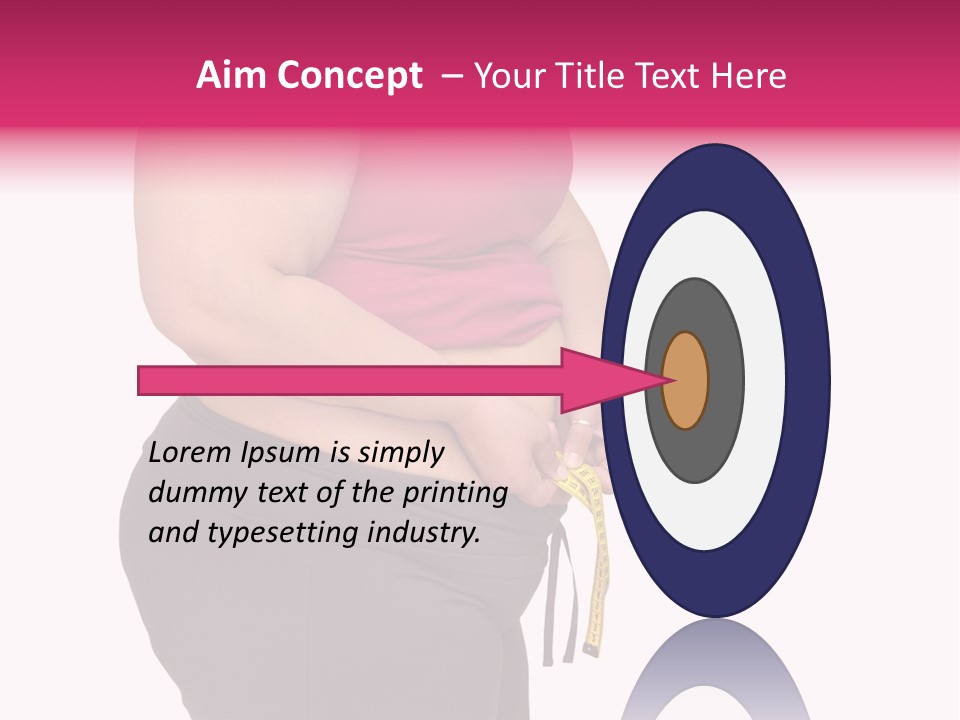 Oversize Dieting Large PowerPoint Template