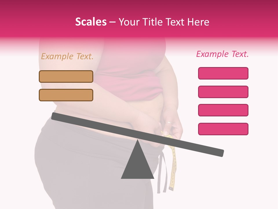 Oversize Dieting Large PowerPoint Template