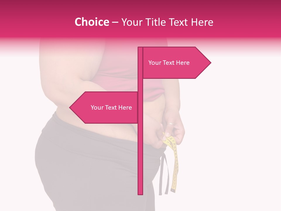 Oversize Dieting Large PowerPoint Template