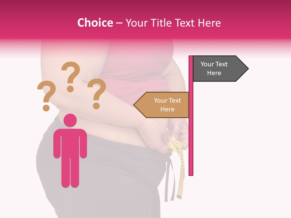 Oversize Dieting Large PowerPoint Template