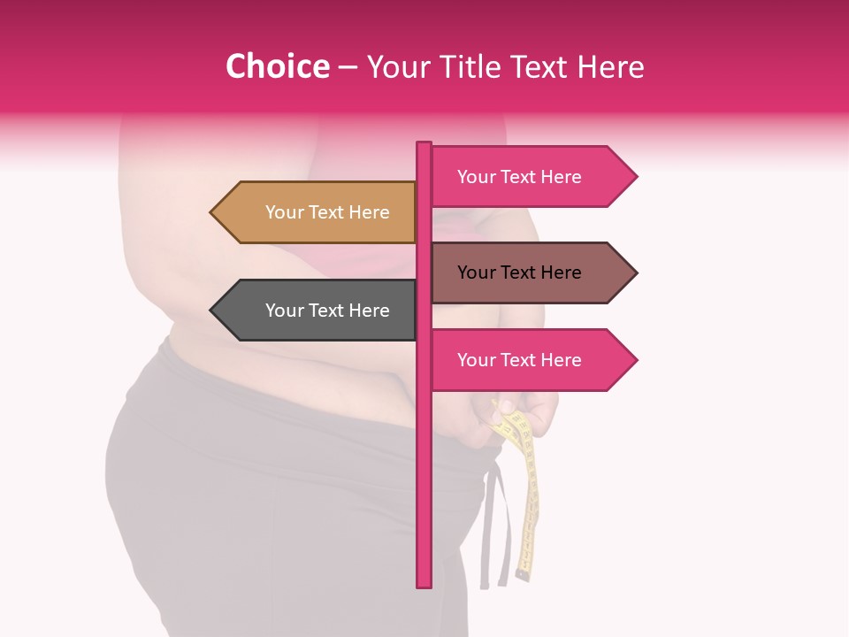 Oversize Dieting Large PowerPoint Template