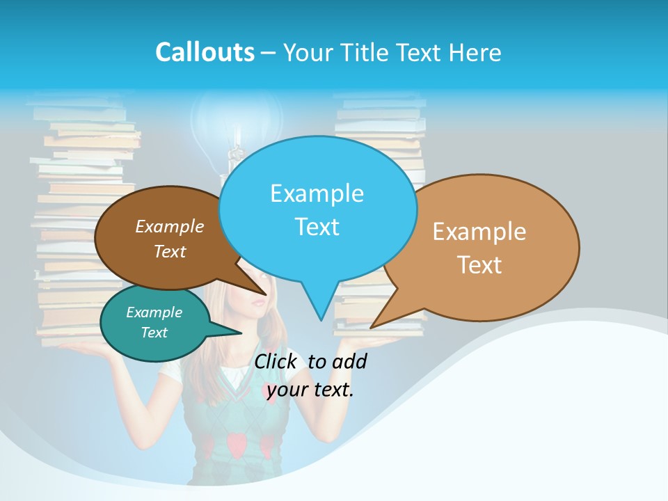 Concepts Pile Information PowerPoint Template