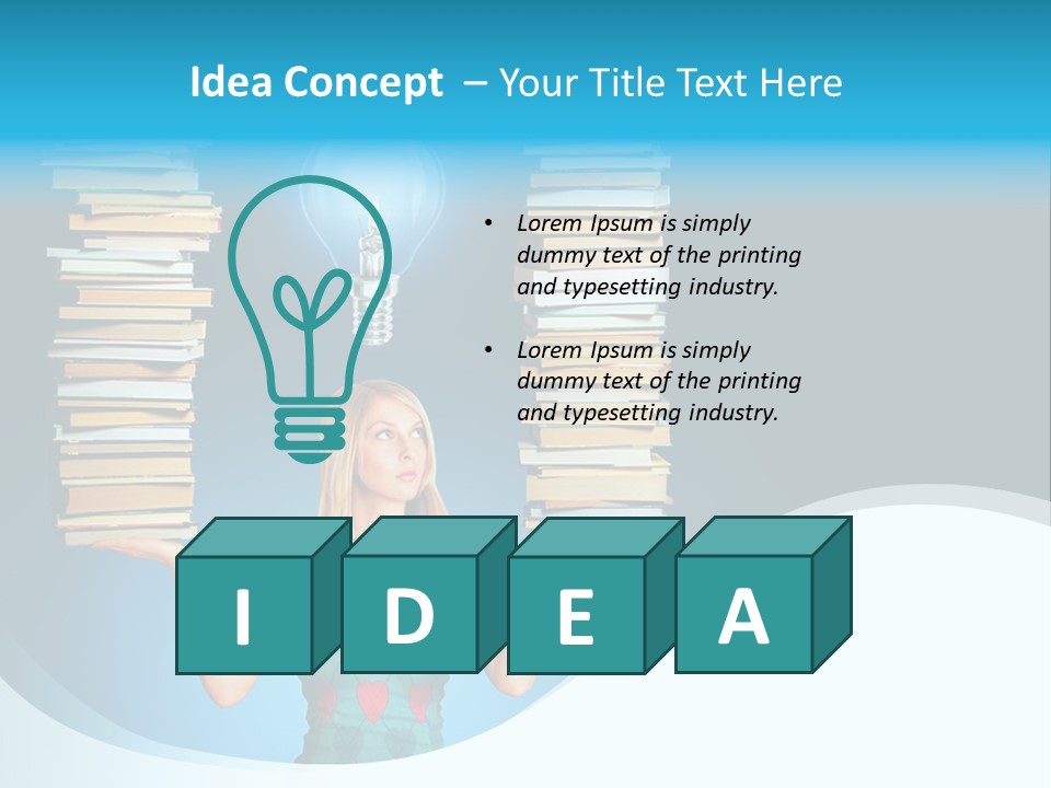 Concepts Pile Information PowerPoint Template