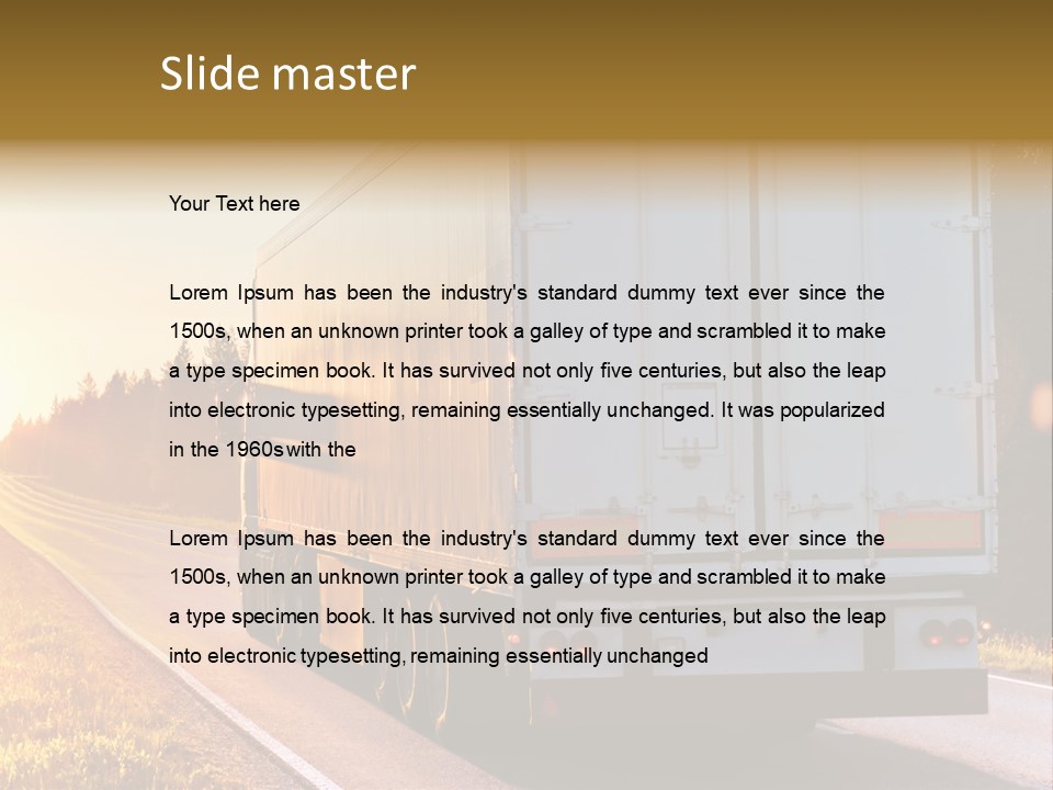 Transport Sky Asphalt PowerPoint Template