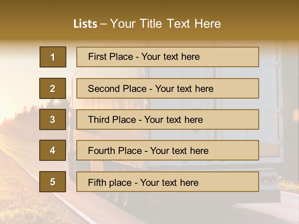 Transport Sky Asphalt PowerPoint Template