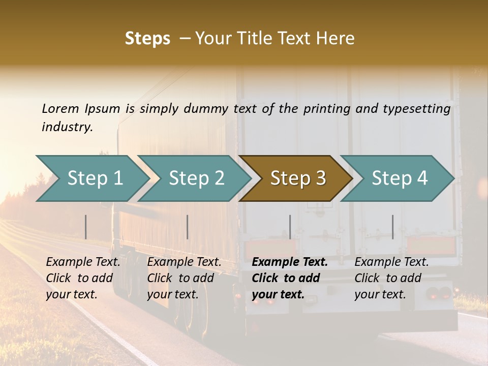 Transport Sky Asphalt PowerPoint Template