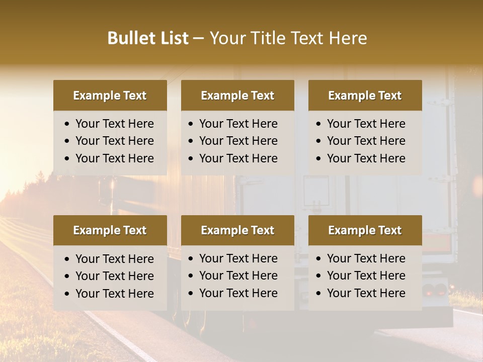 Transport Sky Asphalt PowerPoint Template