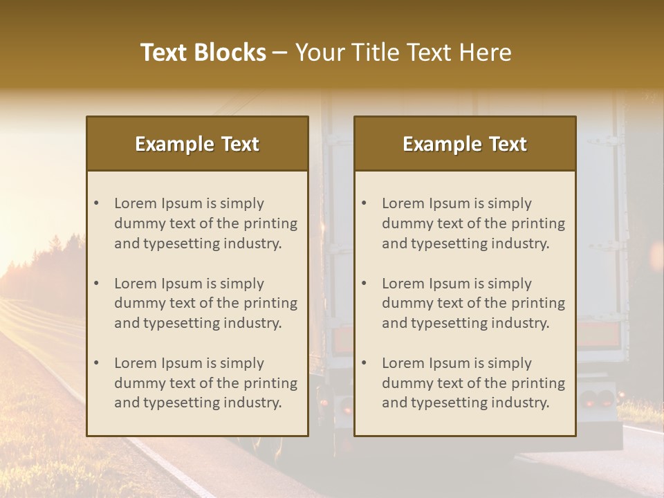 Transport Sky Asphalt PowerPoint Template