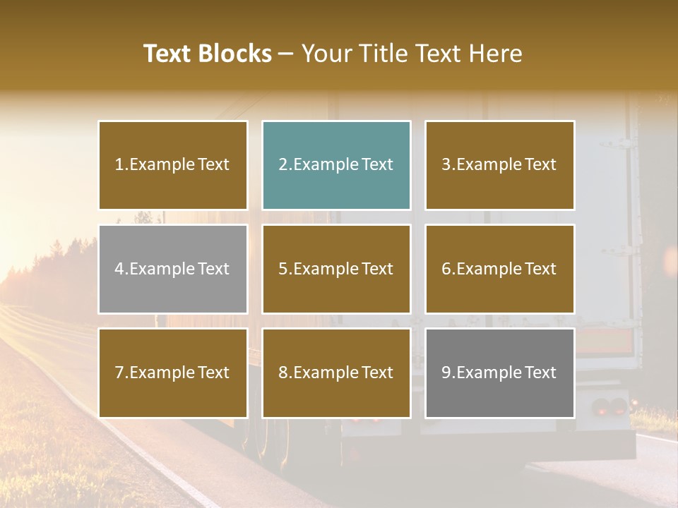 Transport Sky Asphalt PowerPoint Template