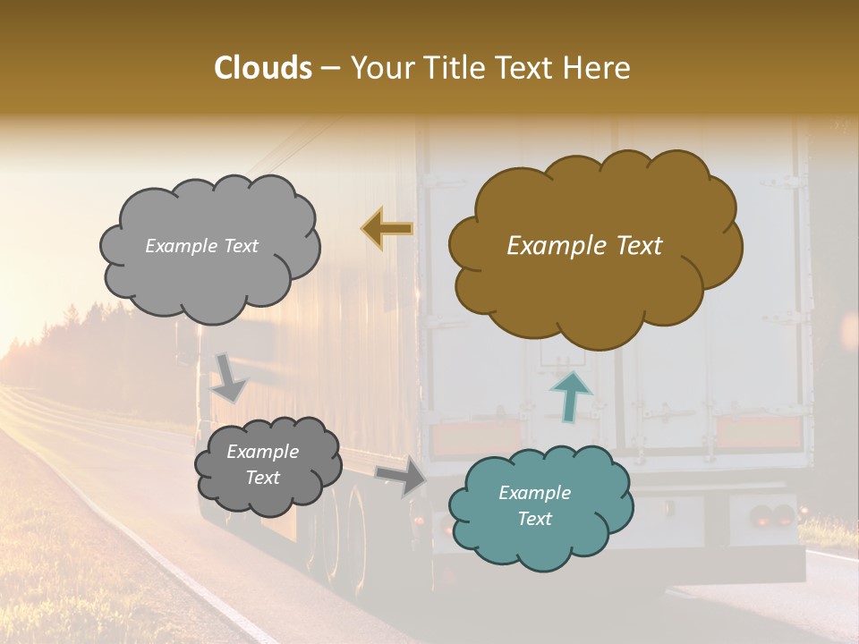 Transport Sky Asphalt PowerPoint Template