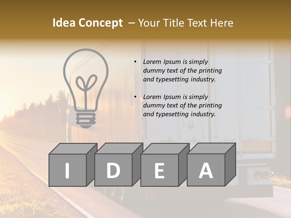 Transport Sky Asphalt PowerPoint Template