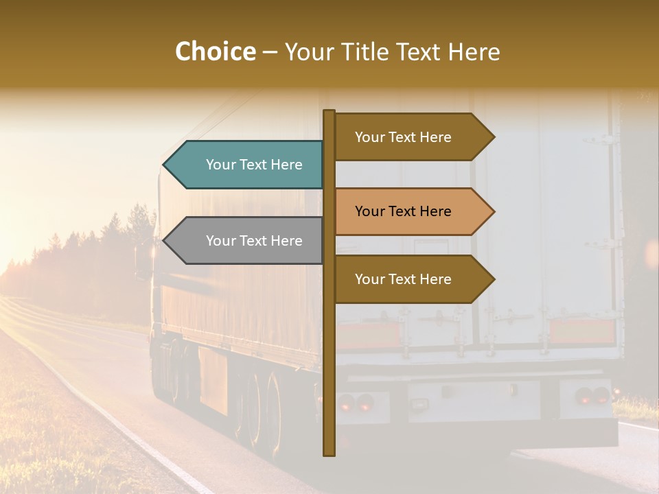 Transport Sky Asphalt PowerPoint Template