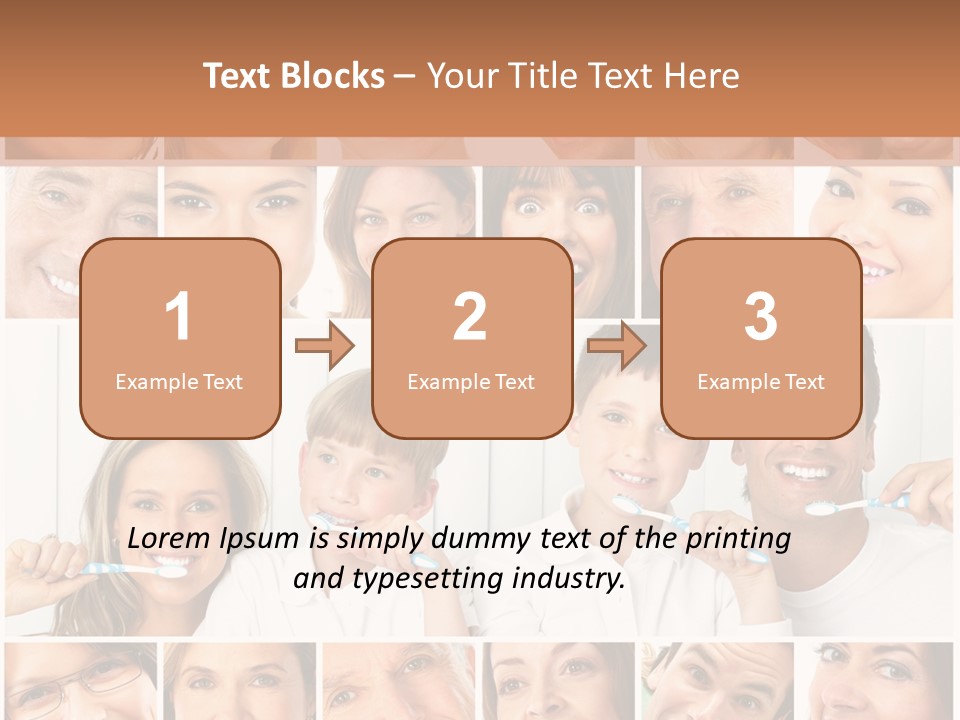 Father Care Child PowerPoint Template