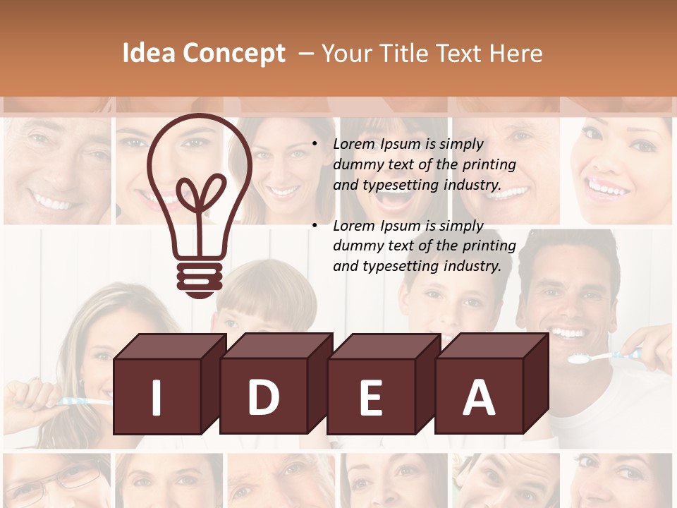 Father Care Child PowerPoint Template