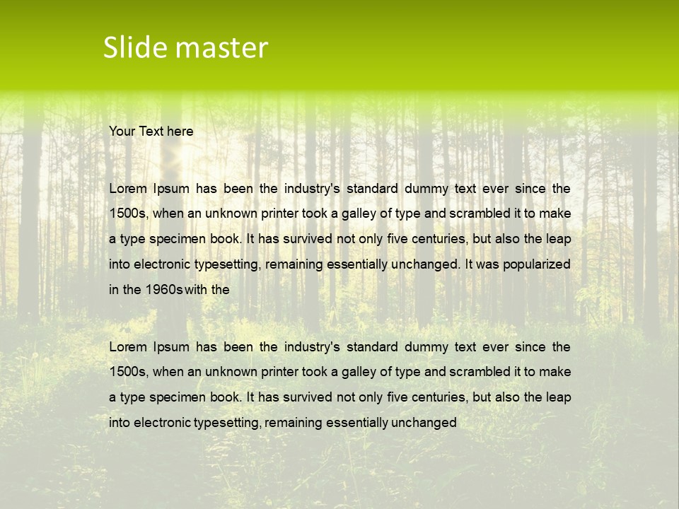 Forest Branch Leaves PowerPoint Template