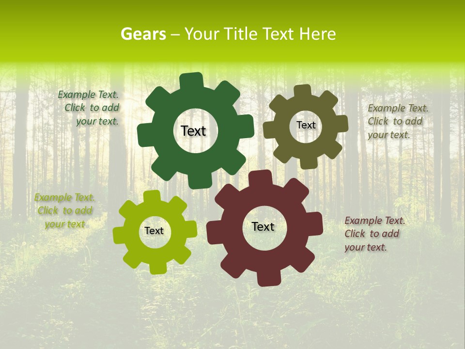 Forest Branch Leaves PowerPoint Template