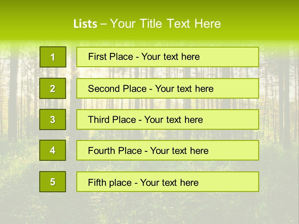 Forest Branch Leaves PowerPoint Template