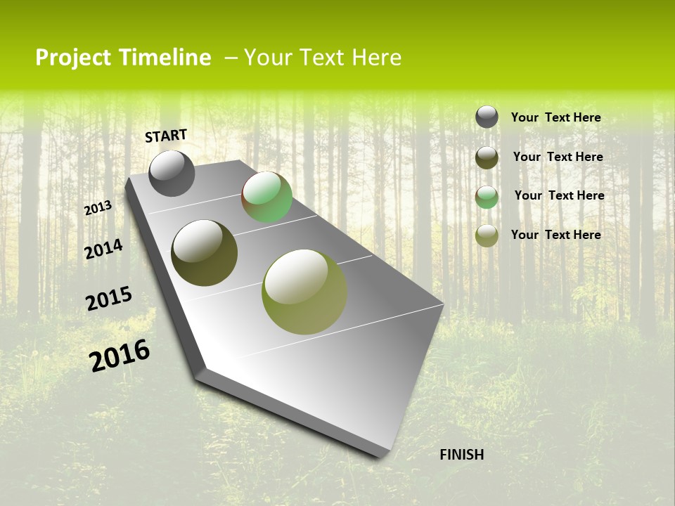Forest Branch Leaves PowerPoint Template