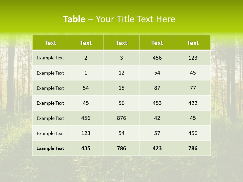 Forest Branch Leaves PowerPoint Template