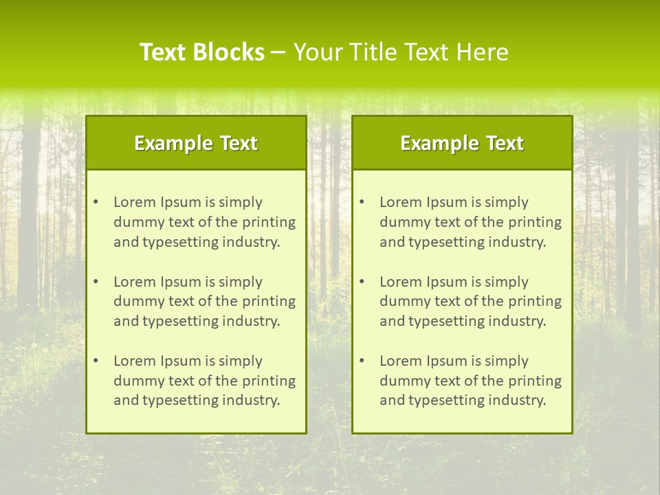 Forest Branch Leaves PowerPoint Template