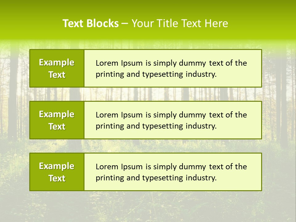 Forest Branch Leaves PowerPoint Template